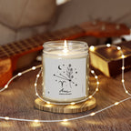 Zodiac Aries Coconut Apricot Wax Scented Candle — 9oz Botanical Glass Jar (Mango Coconut)