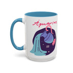 Cute Aquarius Zodiac Mug — 15oz (Pink, Light Blue, & Navy)