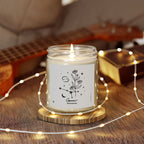 Zodiac Cancer Coconut Apricot Wax Scented Candle — 9oz Botanical Glass Jar (Beachwood)