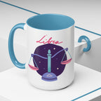 Cute Libra Zodiac Mug — 15oz (Pink, Light Blue, & Navy)