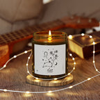 Zodiac Leo Coconut Apricot Wax Scented Candle — 9oz Botanical Glass Jar (Lavender)