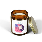 Cute Virgo Zodiac Scented Candle — Coconut Apricot Wax (9oz Reusable Glass)