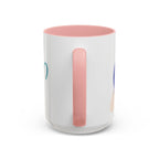 Aries Zodiac Accent Coffee Mug — Cute Horoscope 11/15oz (Pink, Light Blue & Navy)
