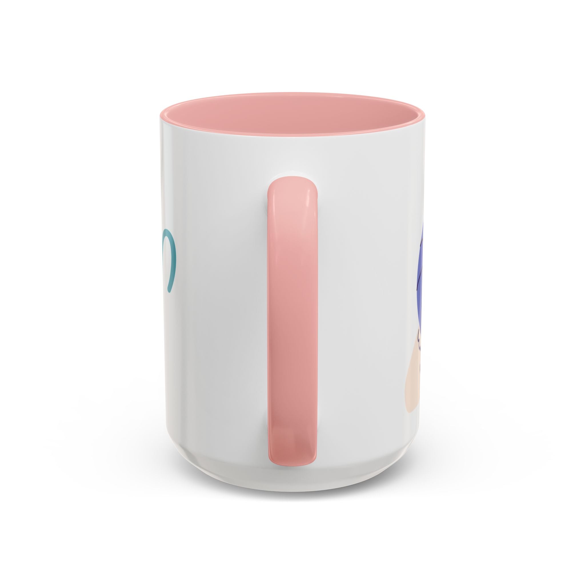 Aries Zodiac Accent Coffee Mug — Cute Horoscope 11/15oz (Pink, Light Blue & Navy)