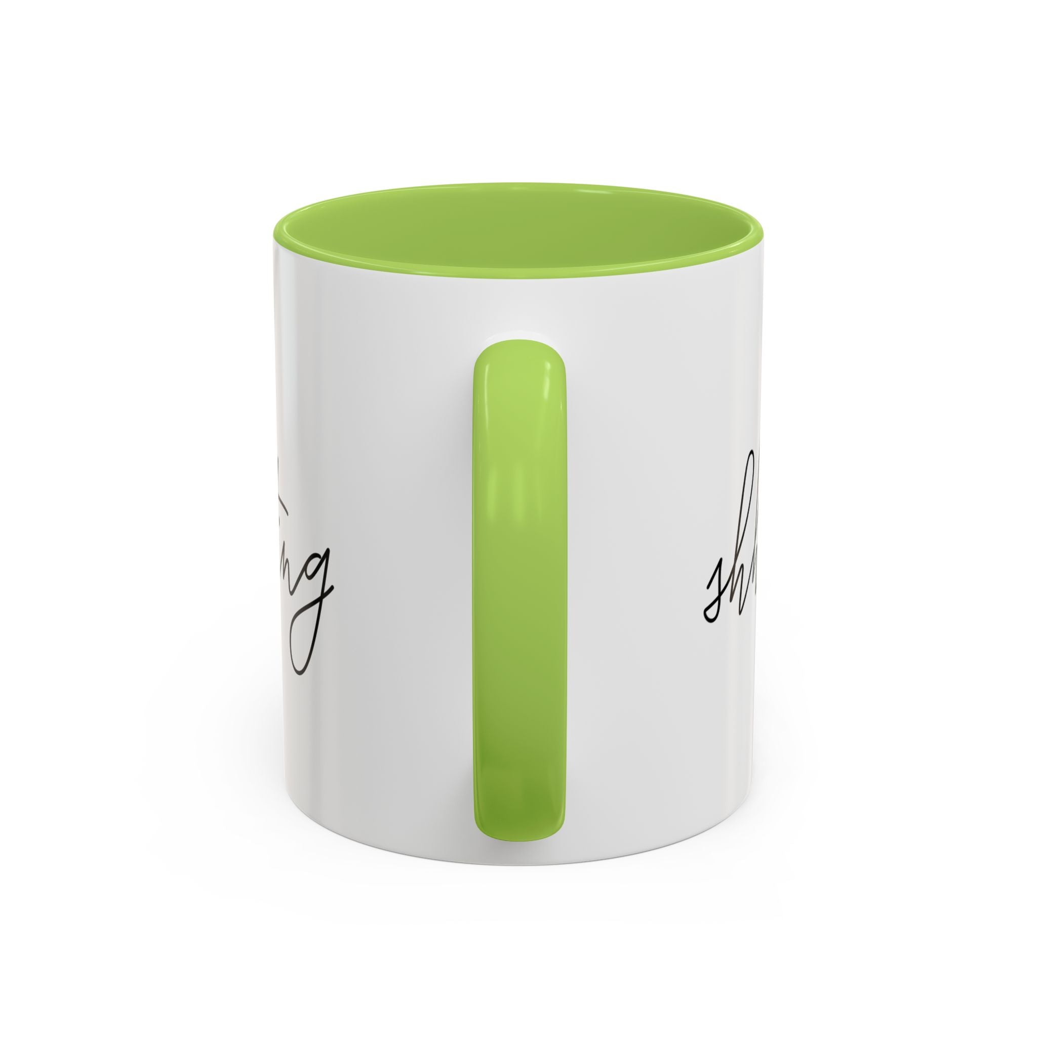 "Shh, I'm Manifesting" Accent Coffee Mug — Funny Minimal 11/15oz