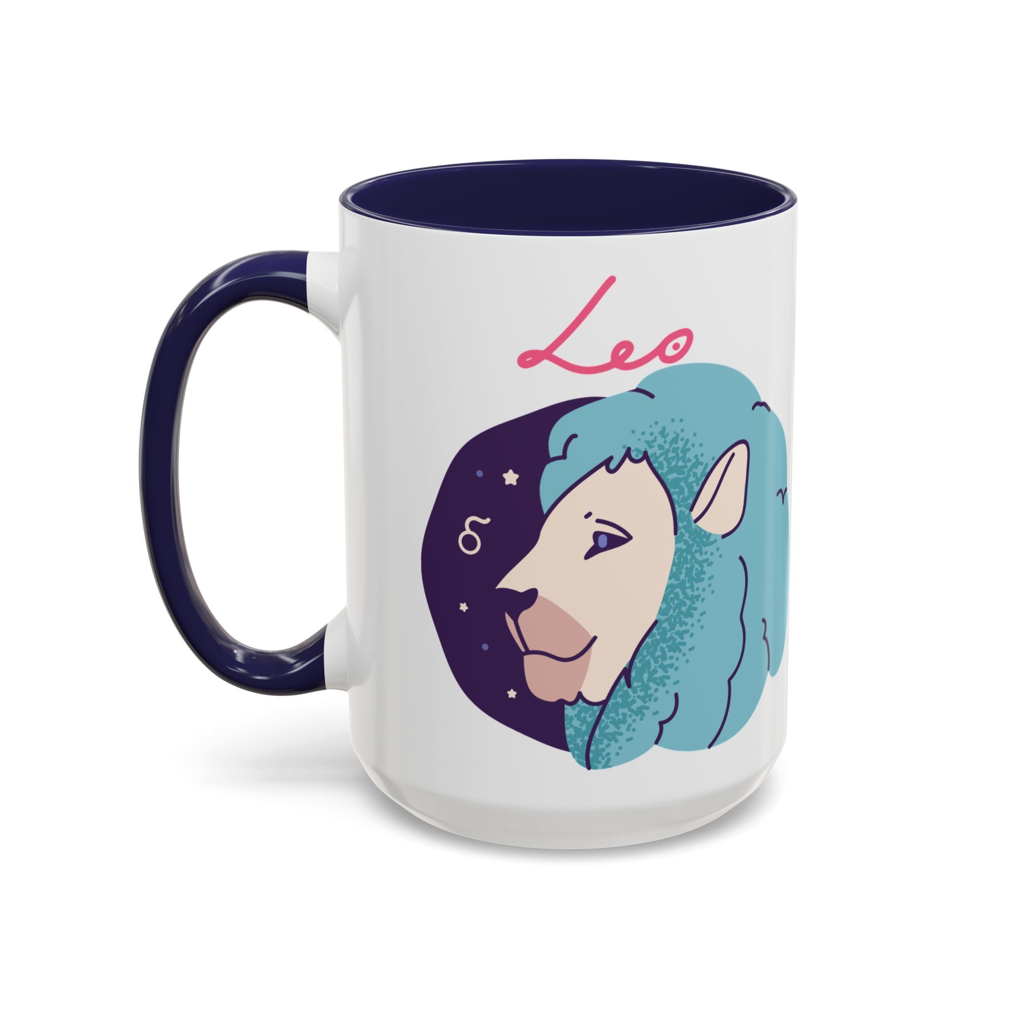 Cute Leo Zodiac Mug — 15oz (Pink, Light Blue, & Navy)