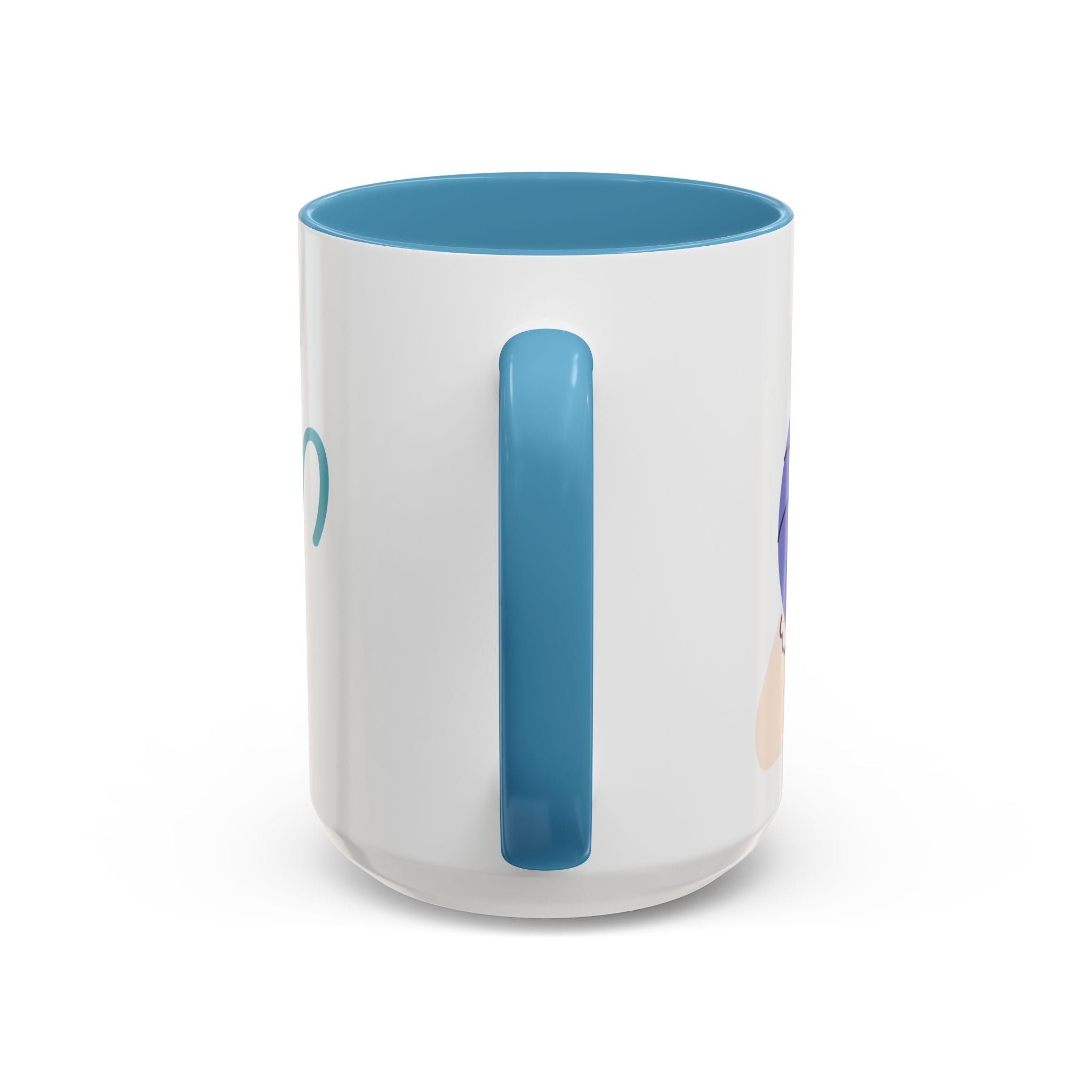Aries Zodiac Accent Coffee Mug — Cute Horoscope 11/15oz (Pink, Light Blue & Navy)