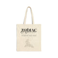 Aquarius Zodiac Tote Bag — Cotton Canvas Astrology Tote