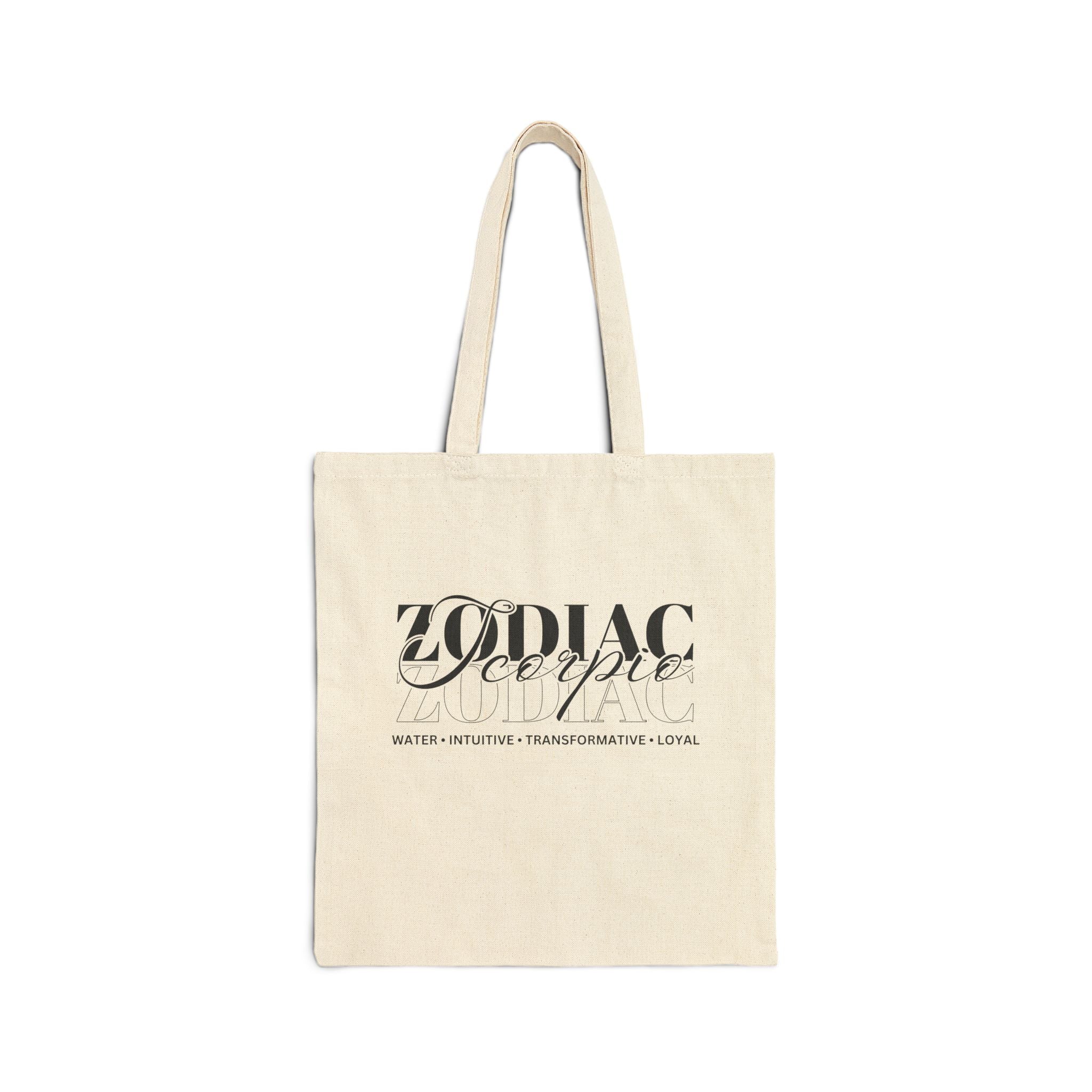 Scorpio Zodiac Tote Bag — Cotton Canvas Astrology Tote