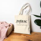 Aquarius Zodiac Tote Bag — Cotton Canvas Astrology Tote