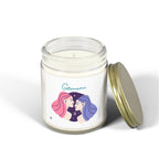 Cute Gemini Zodiac Scented Candle — Coconut Apricot Wax (9oz Reusable Glass)