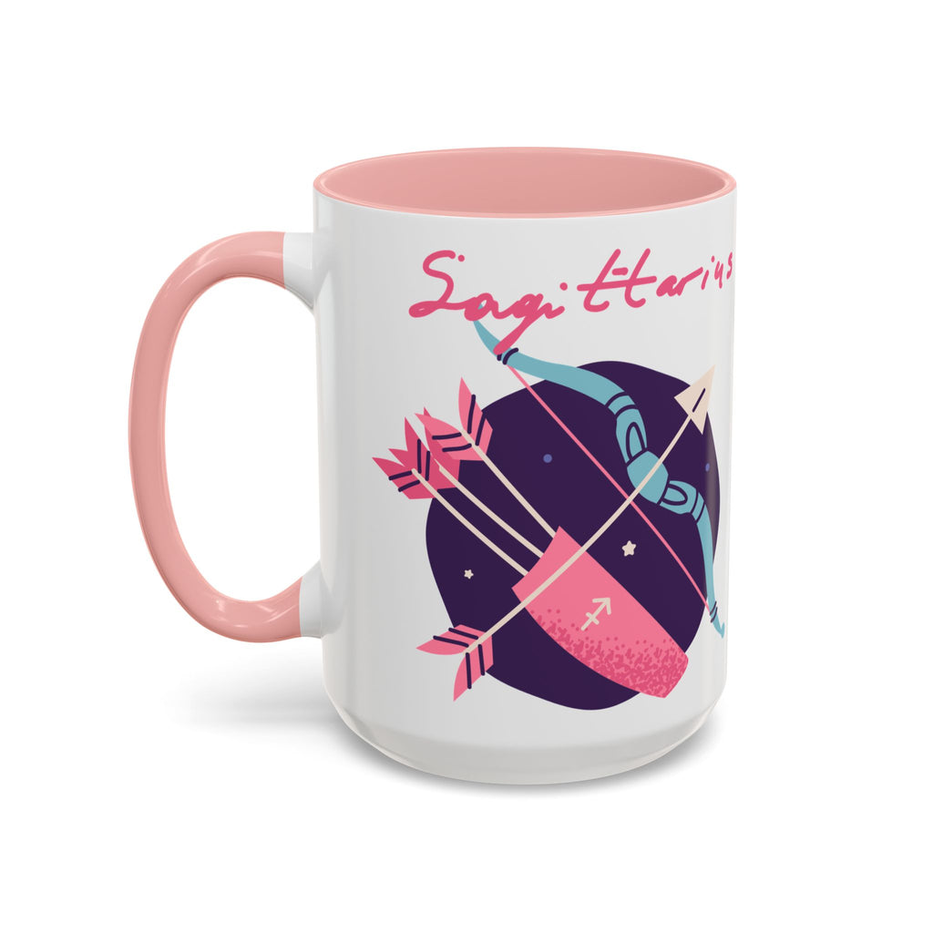 Cute Sagittarius Zodiac Mug — 15oz (Pink, Light Blue, & Navy)