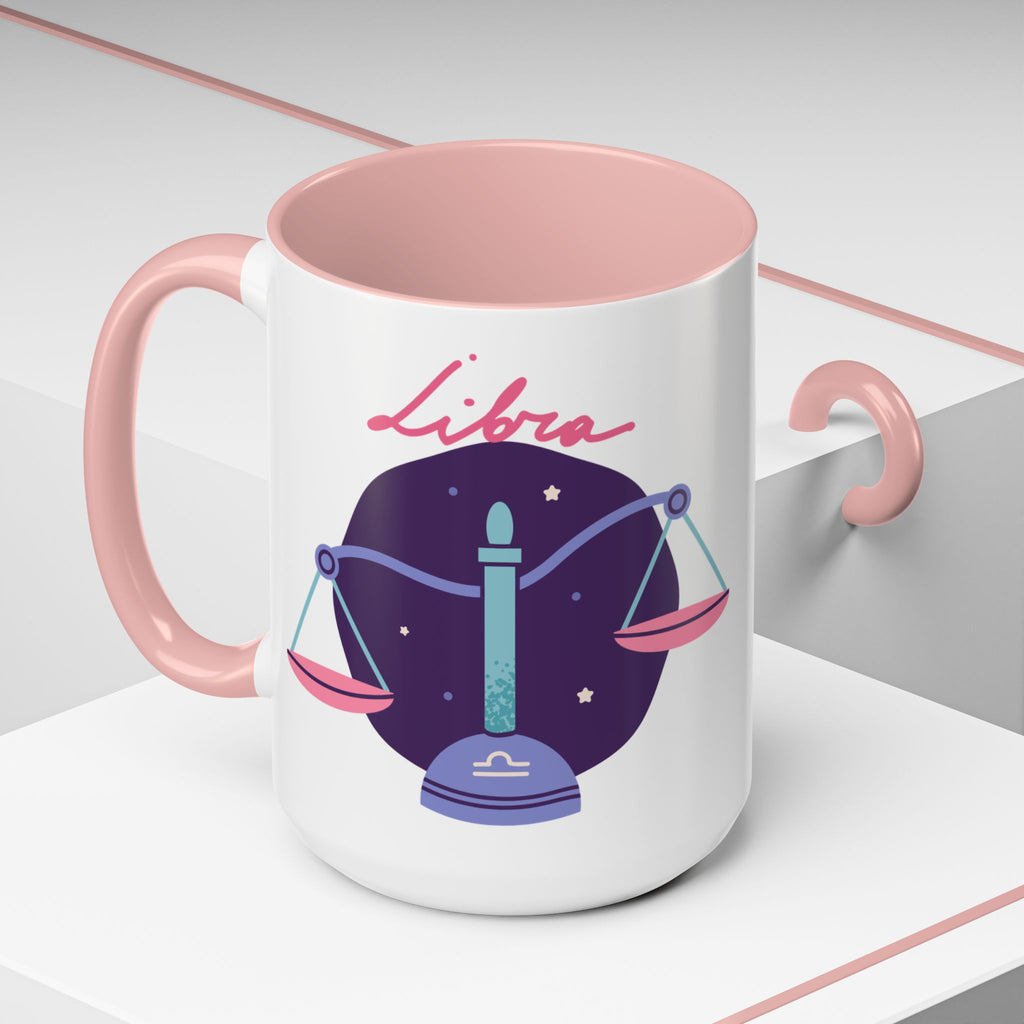 Cute Libra Zodiac Mug — 15oz (Pink, Light Blue, & Navy)