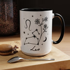Leo Zodiac Mug — Minimal Celestial Horoscope Accent 15oz Mug