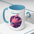 Cute Cancer Zodiac Mug — 15oz (Pink, Light Blue, & Navy)