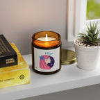 Cute Virgo Zodiac Scented Candle — Coconut Apricot Wax (9oz Reusable Glass)