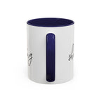 "Shh, I'm Manifesting" Accent Coffee Mug — Funny Minimal 11/15oz