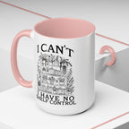 Funny "I Can't — I Have No Shelf Control" Accent Mug (15oz)