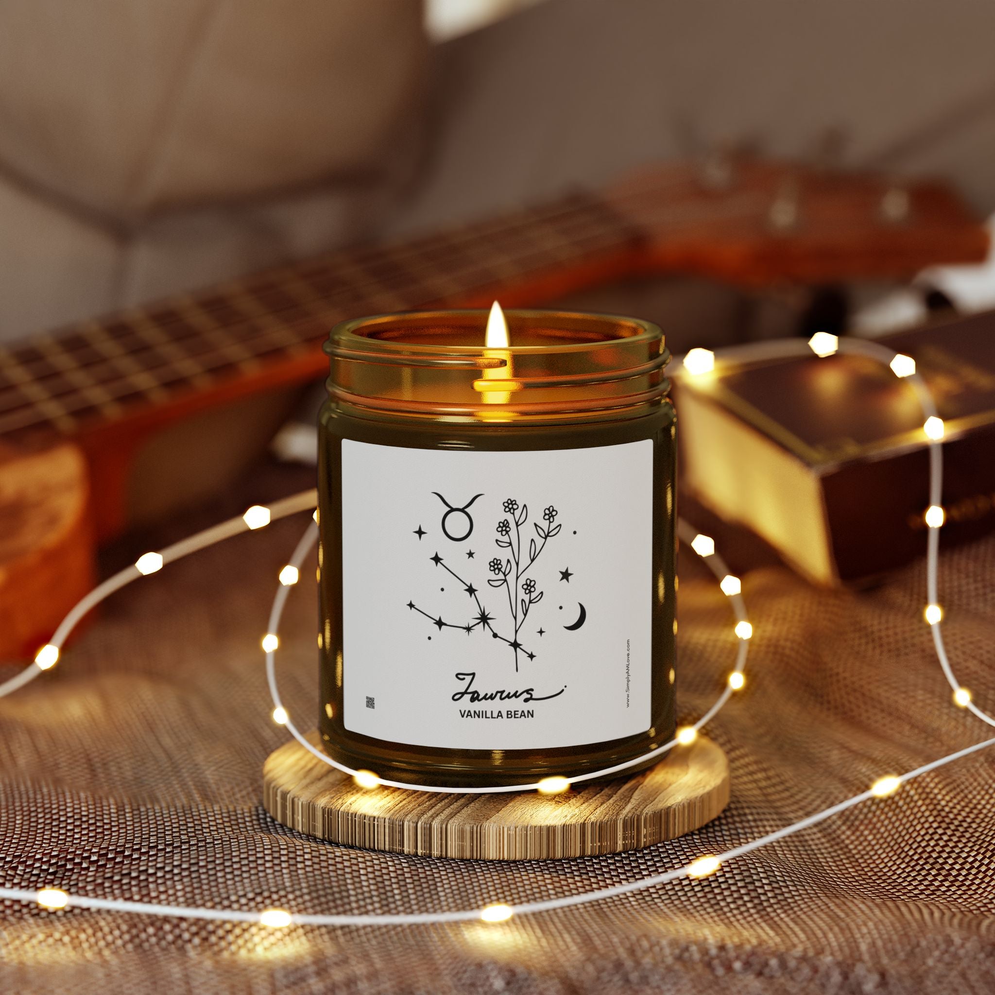 Taurus Zodiac Scented Candle — Coconut Apricot (Vanilla Bean) 9oz