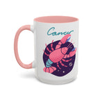 Cute Cancer Zodiac Mug — 15oz (Pink, Light Blue, & Navy)