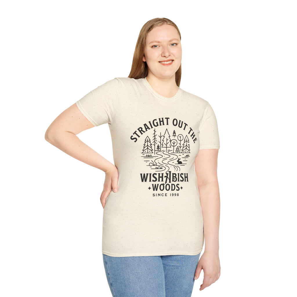 Straight Out the Wishabish Woods T-Shirt — Funny Graphic Tee