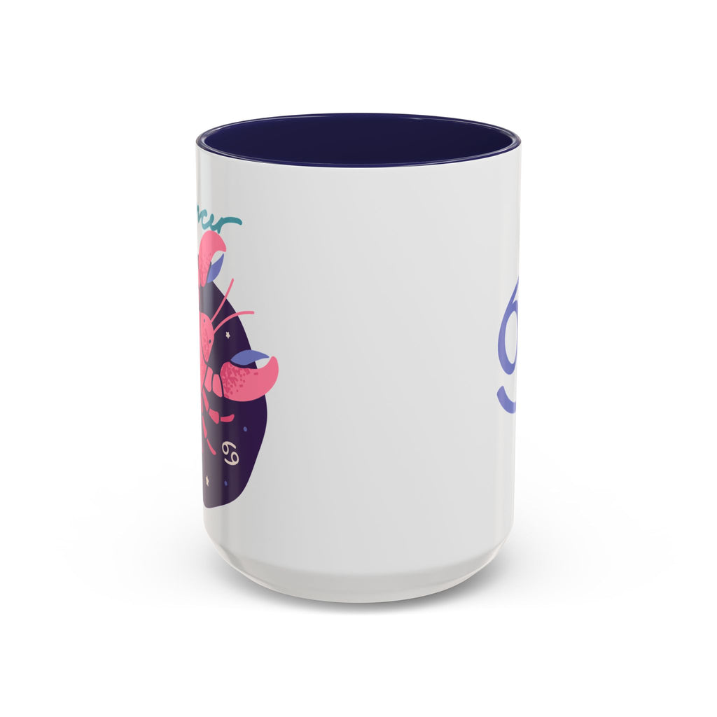 Cute Cancer Zodiac Mug — 15oz (Pink, Light Blue, & Navy)