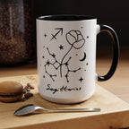 Sagittarius Zodiac Mug — Minimal Celestial Horoscope Accent 15oz Mug