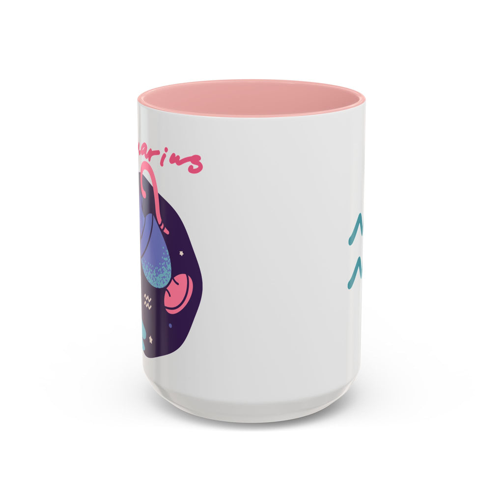 Cute Aquarius Zodiac Mug — 15oz (Pink, Light Blue, & Navy)