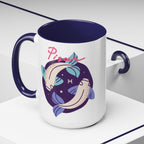 Cute Pisces Zodiac Mug — 15oz (Pink, Light Blue, & Navy)