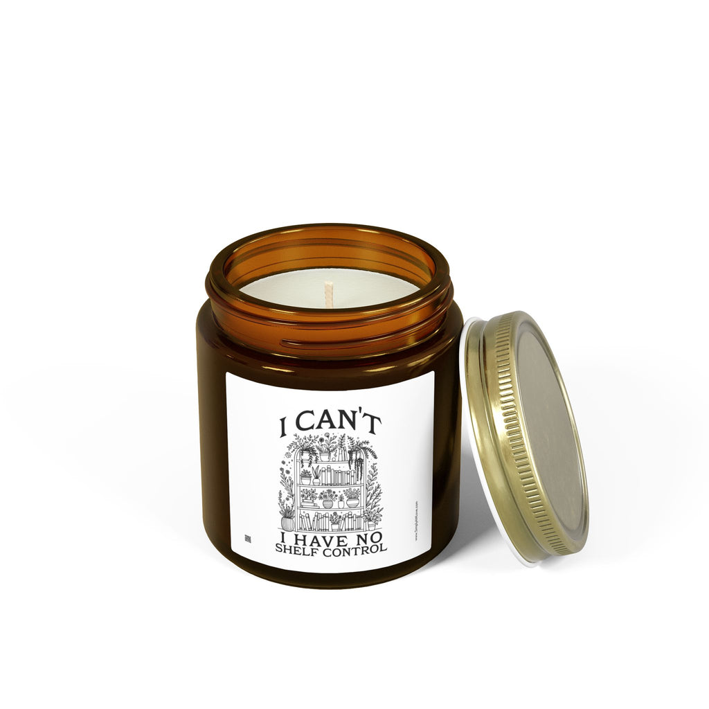 Funny Scented Candle — "I Can't, I Have No Shelf Control" (Coconut Apricot Wax, 4oz/9oz)
