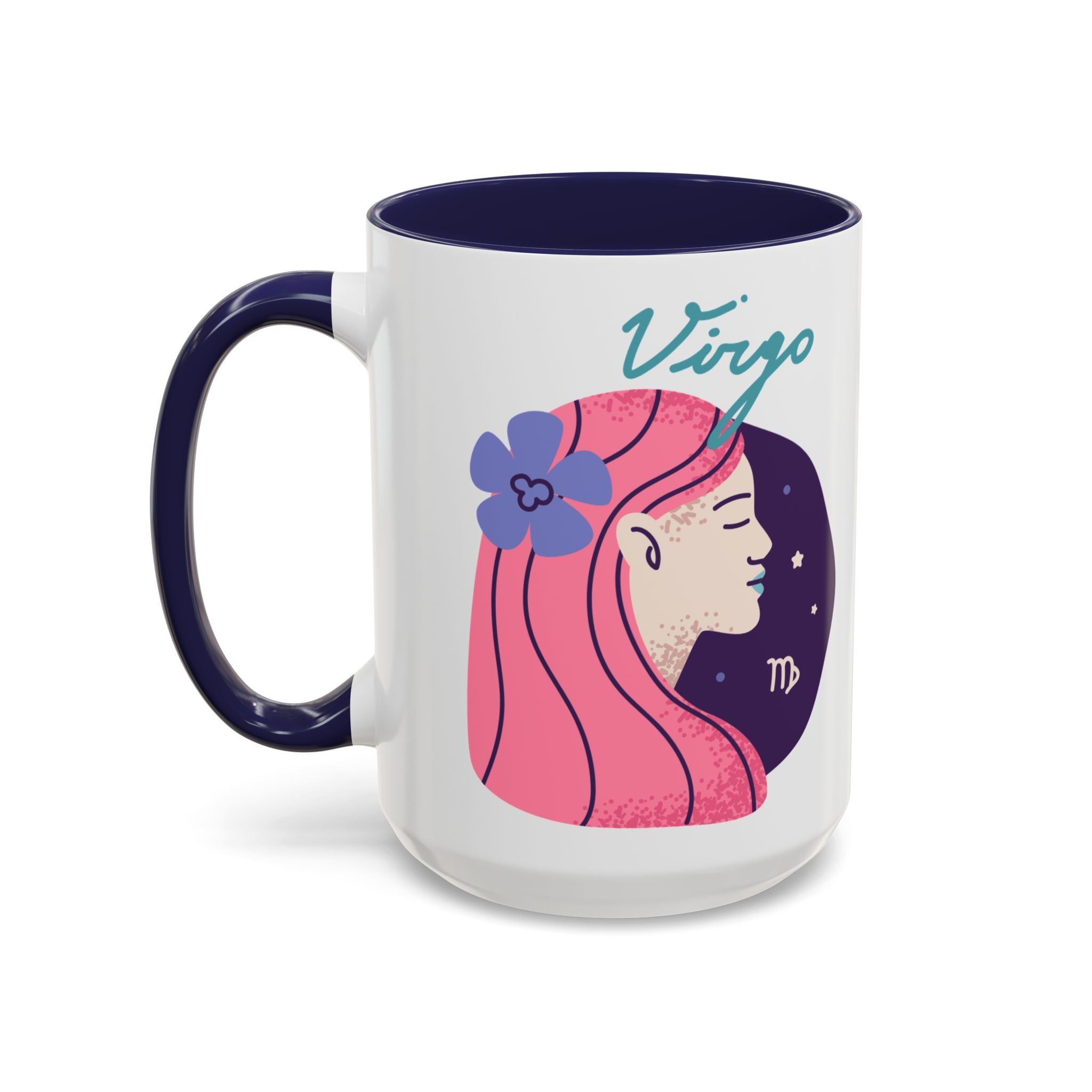 Cute Virgo Zodiac Mug — 15oz (Pink, Light Blue, & Navy)