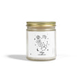 Zodiac Virgo Coconut Apricot Wax Scented Candle — 9oz Botanical Glass Jar (Cashmere Musk)