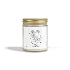 Zodiac Virgo Coconut Apricot Wax Scented Candle — 9oz Botanical Glass Jar (Cashmere Musk)