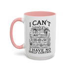 Funny "I Can't — I Have No Shelf Control" Accent Mug (15oz)