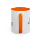 "Shh, I'm Manifesting" Accent Coffee Mug — Funny Minimal 11/15oz