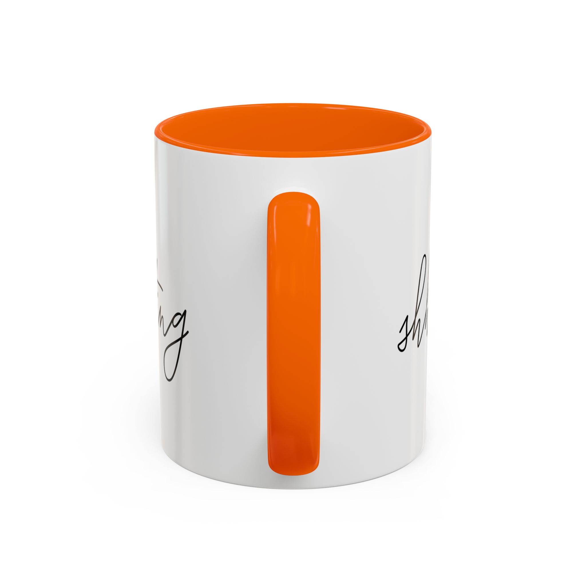 "Shh, I'm Manifesting" Accent Coffee Mug — Funny Minimal 11/15oz