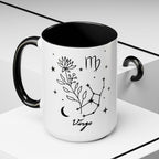 Virgo Zodiac Mug — Minimal Celestial Horoscope Accent 15oz Mug