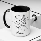 Aries Zodiac Mug — Minimal Celestial Horoscope Accent 15oz Mug