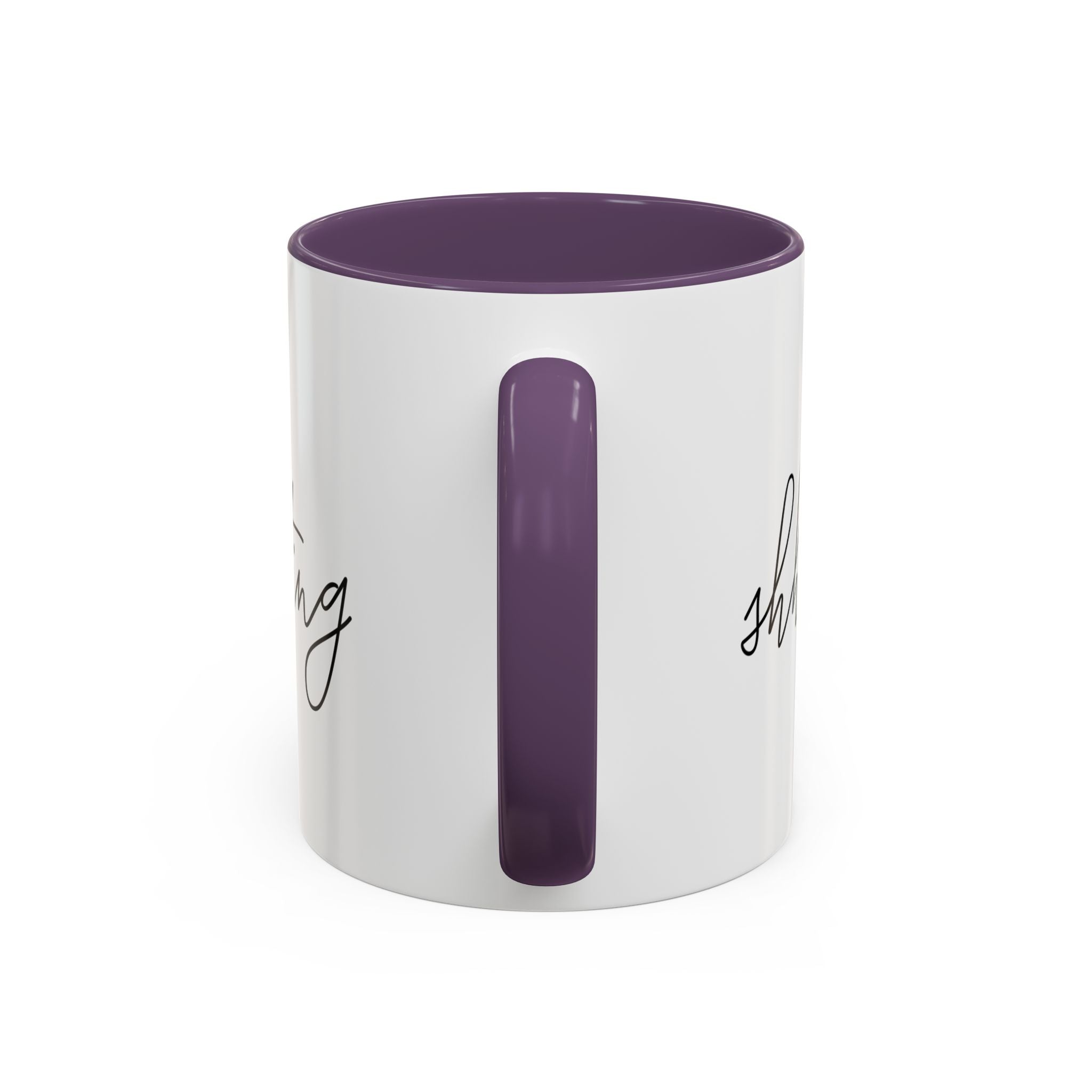 "Shh, I'm Manifesting" Accent Coffee Mug — Funny Minimal 11/15oz