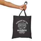 Funny Canvas Tote Bag — "Straight Out The WishAbish Woods" Humor Heals