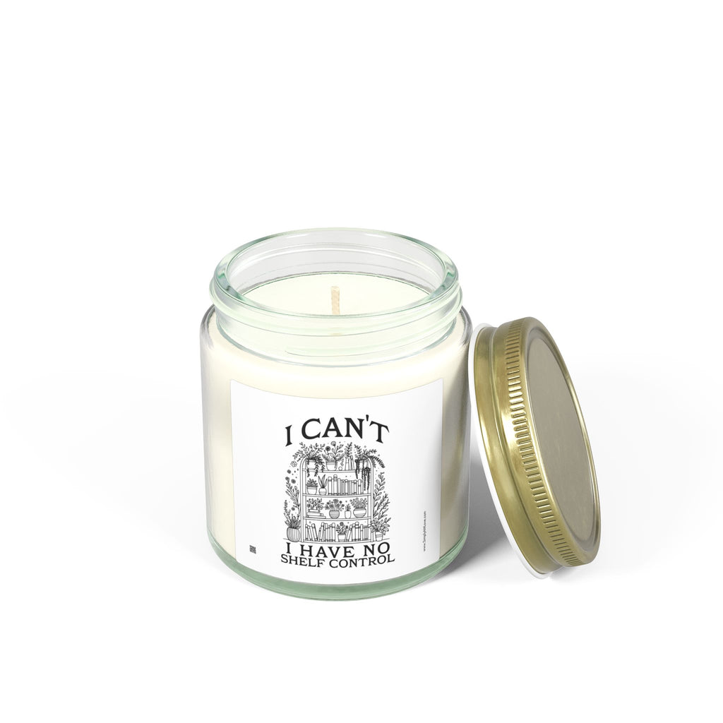 Funny Scented Candle — "I Can't, I Have No Shelf Control" (Coconut Apricot Wax, 4oz/9oz)