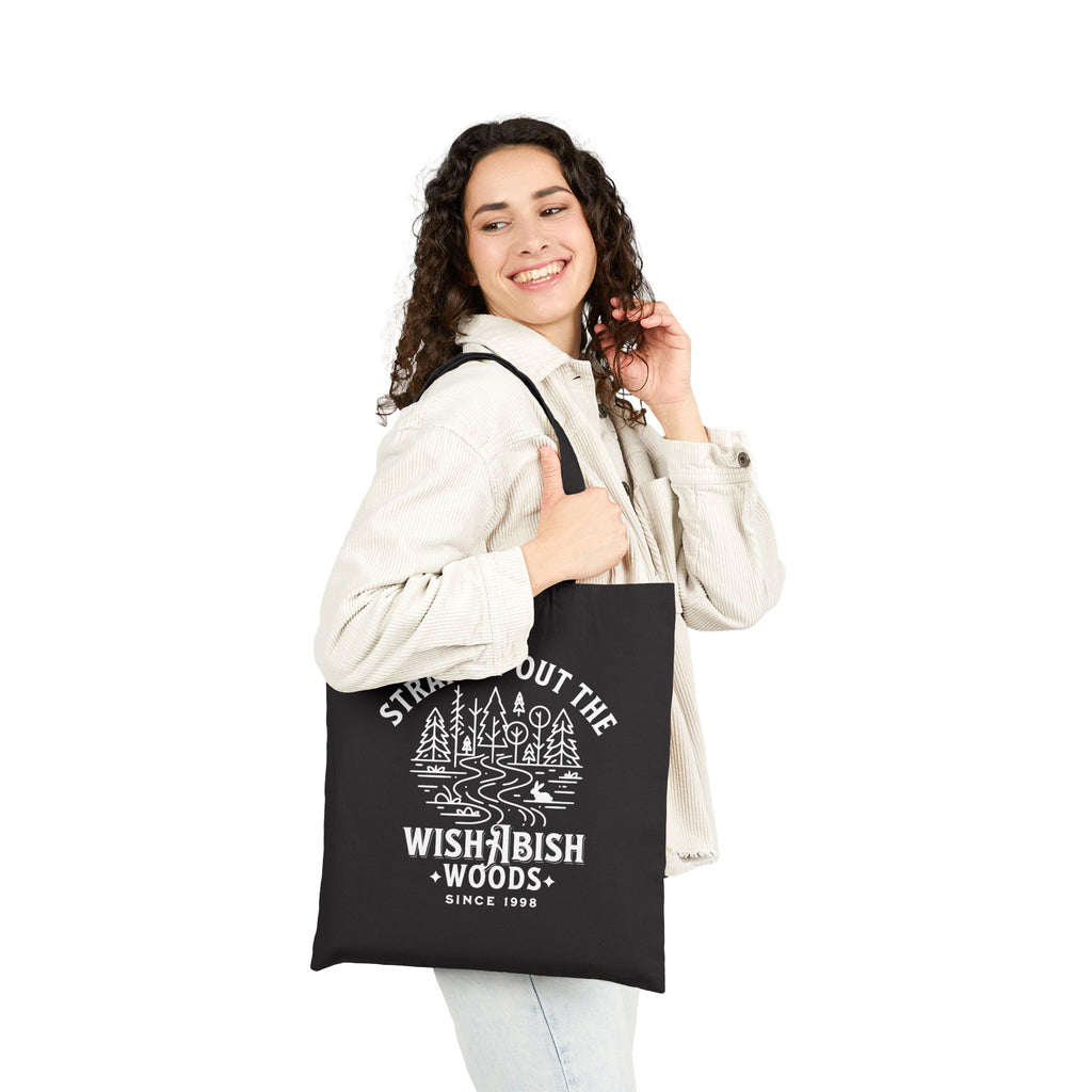 Funny Canvas Tote Bag — "Straight Out The WishAbish Woods" Humor Heals