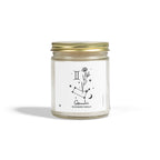 Gemini Zodiac Minimalist Scented Candle — Coconut Apricot Wax, 9oz (Blackberry Vanilla)