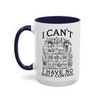 Funny "I Can't — I Have No Shelf Control" Accent Mug (15oz)