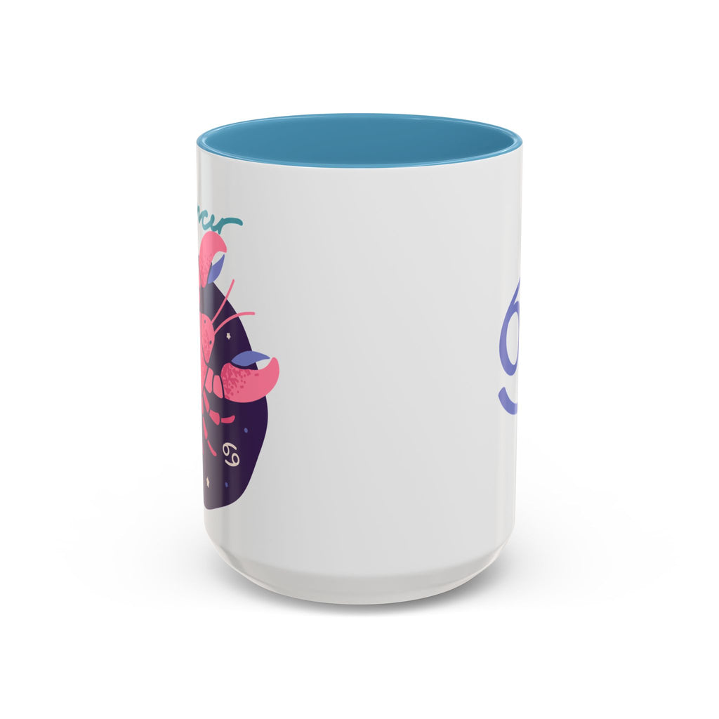 Cute Cancer Zodiac Mug — 15oz (Pink, Light Blue, & Navy)