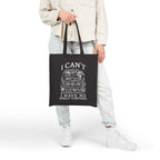 Tote Bag — "I Can't, I Have No Shelf Control" Funny Pack-Rat Canvas Tote, natural