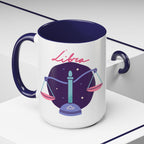 Cute Libra Zodiac Mug — 15oz (Pink, Light Blue, & Navy)