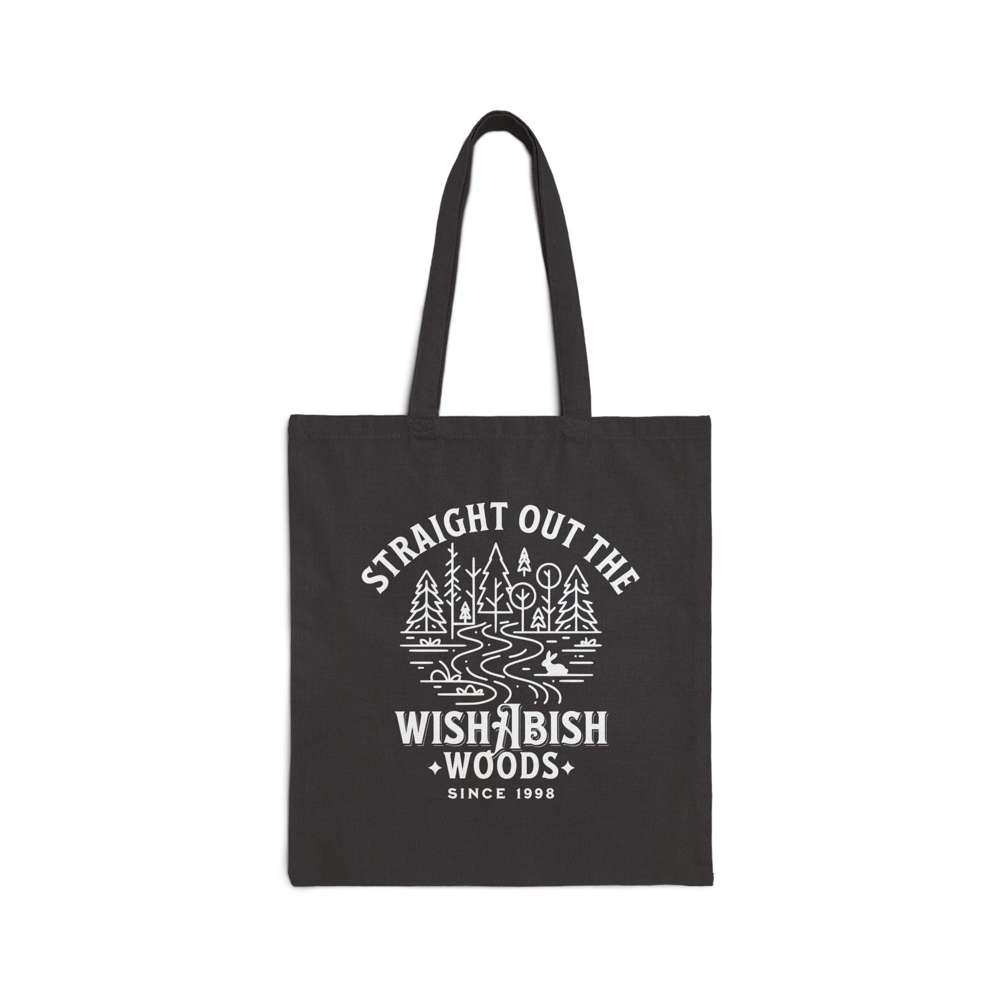 Funny Canvas Tote Bag — "Straight Out The WishAbish Woods" Humor Heals