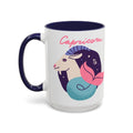 Cute Capricorn Zodiac Mug — 15oz (Pink, Light Blue, & Navy)